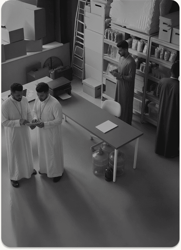 Logesta team coordinating operations in a logistics facility